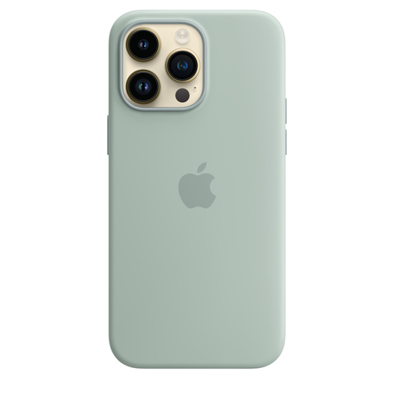 Ốp Silicon iPhone 14 Pro Max Xanh Mint MagSafe Replica