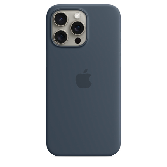 iPhone 15 Pro Max Silicone Case with MagSafe - Storm Blue