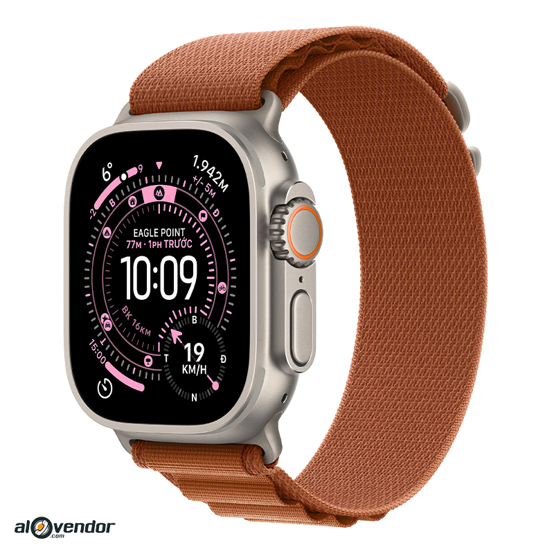 Apple Watch Ultra 3 Natural Titanium Alpine Loop Nâu Gốm