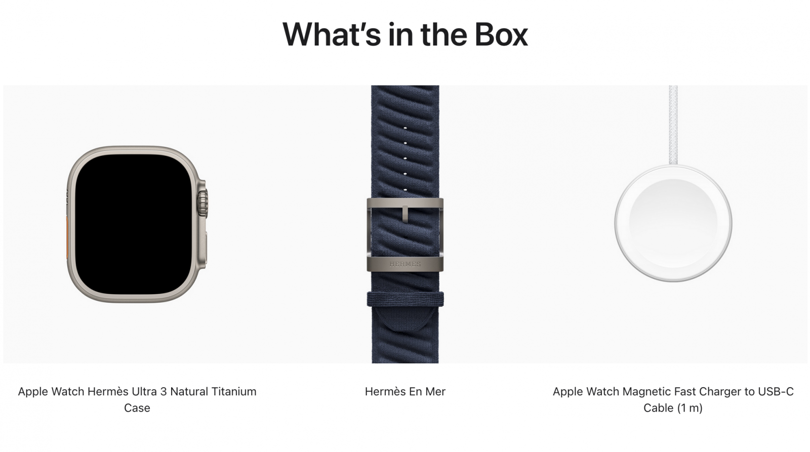 apple watch hermes ultra 3 bleu nuit en mer