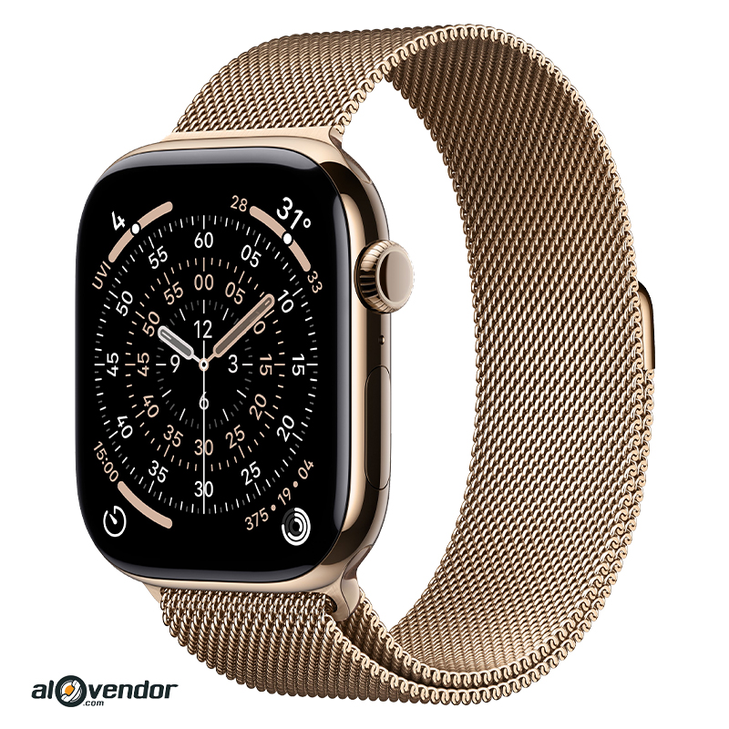 Apple Watch Series 11 46mm Gold Titanium Milanese Loop
