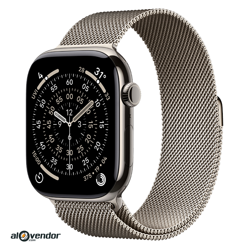 Apple Watch Series 11 46mm Natural Titanium Milanese Loop