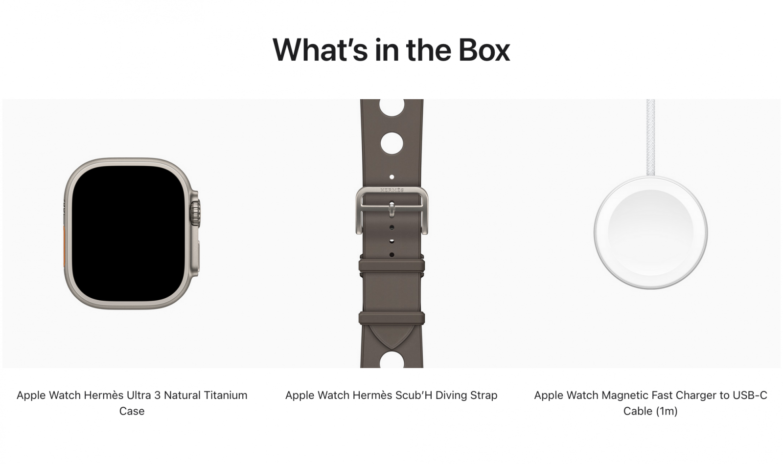 apple watch ultra 3 hermes gris titane scubh diving