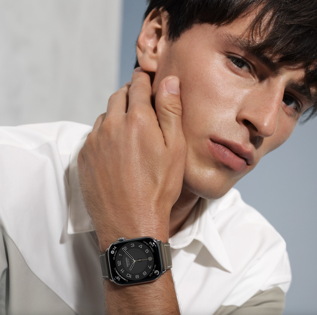 Dây Da Apple Watch Xám Chính hãng Hermes