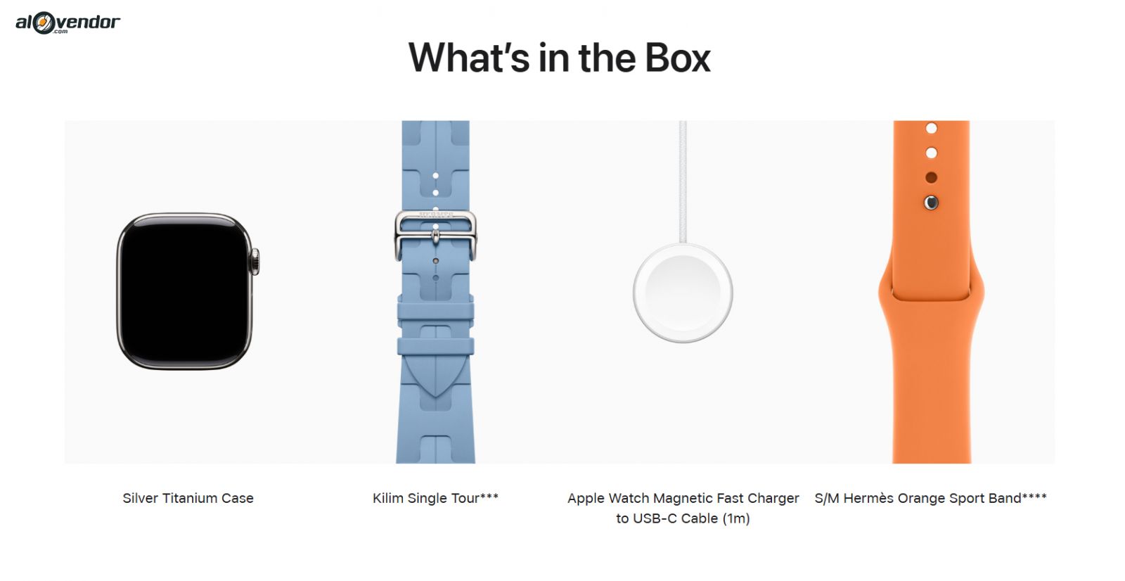 Hộp Apple Watch Hermes Series 11 42mm Bleu Pastel Kilim