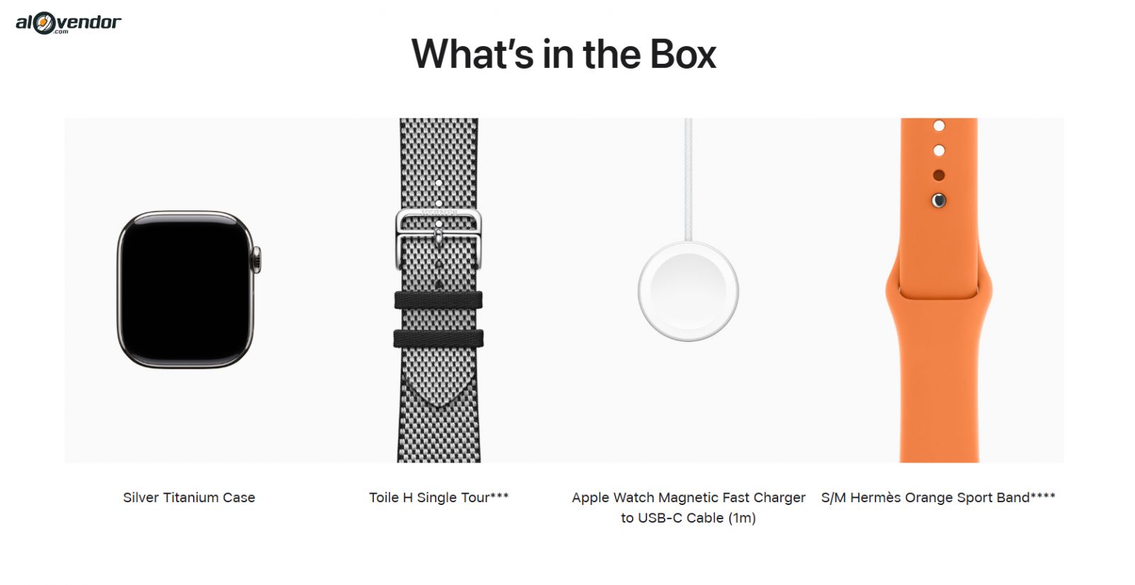 Hộp Apple Watch Hermes Series 11 42mm Noir Ecru Toile H