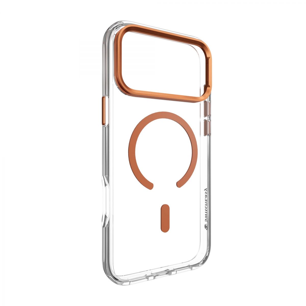 ốp 17 pro max trong suốt viền cam