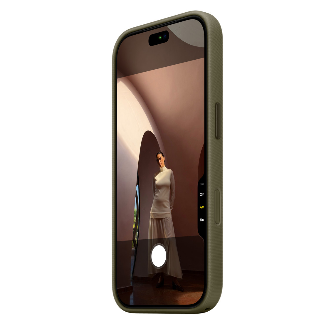 ốp iPhone 18 Pro techwoven xanh Ô liu 
