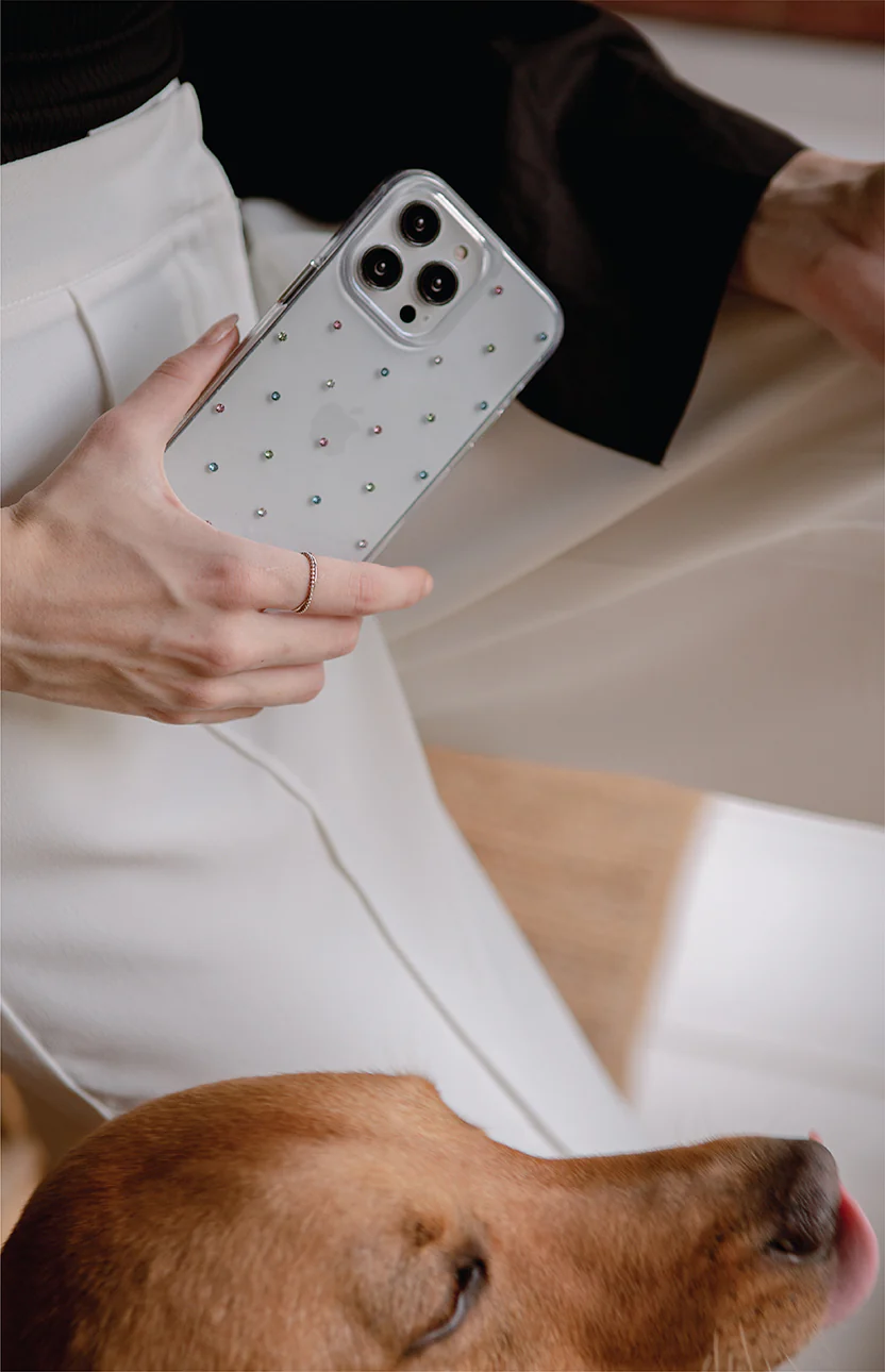 Ốp lưng iPhone 14 Pro Max trong suốt đính đá