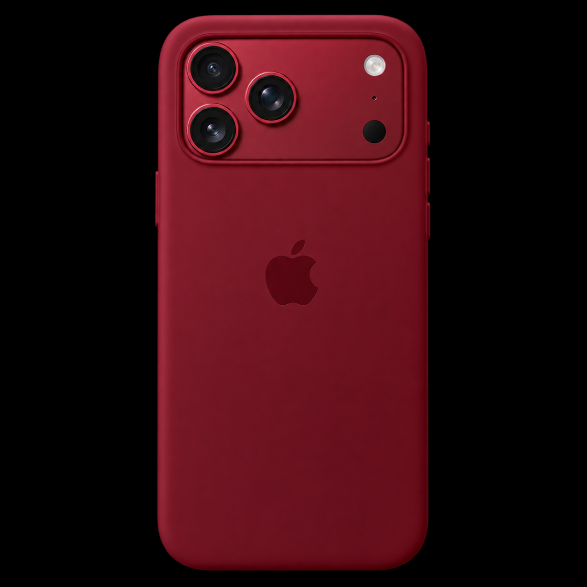 Ốp lưng silicon iPhone 18 Pro max đỏ cherry