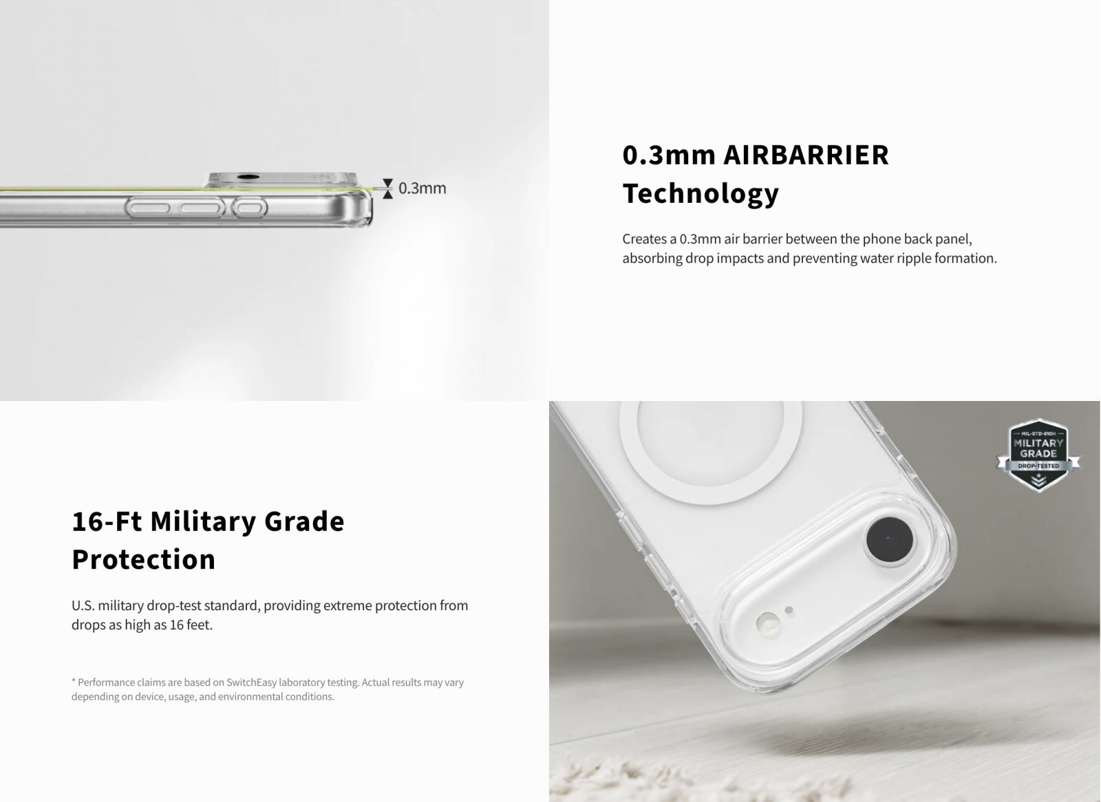 ốp lưng trong suốt MagSafe iPhone Air cao cấp