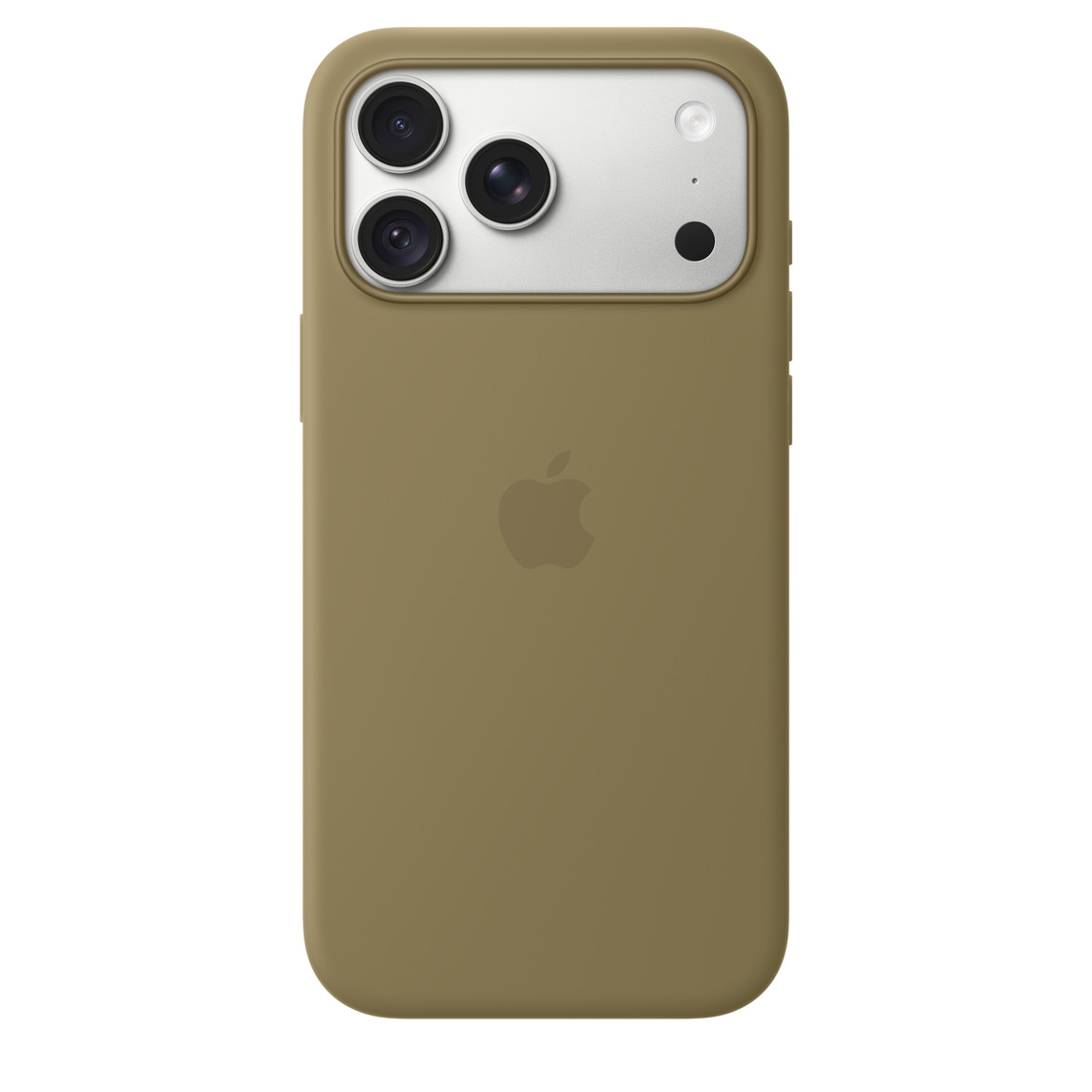 Ốp silicon iPhone 18 pro max xanh Ô liu 