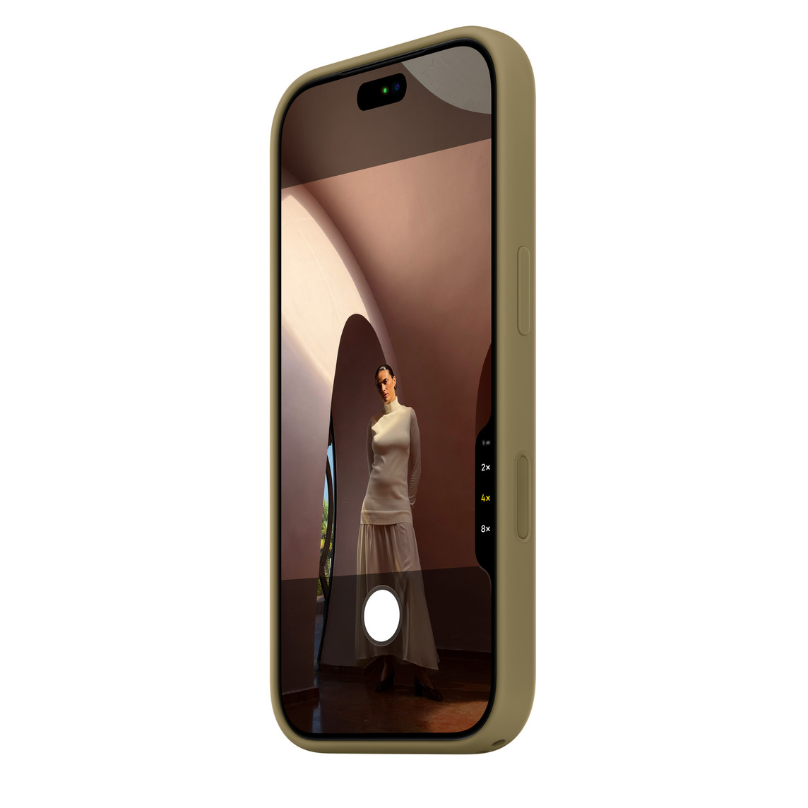 ốp silicon iPhone 18 Pro Xanh ô liu chính hãng