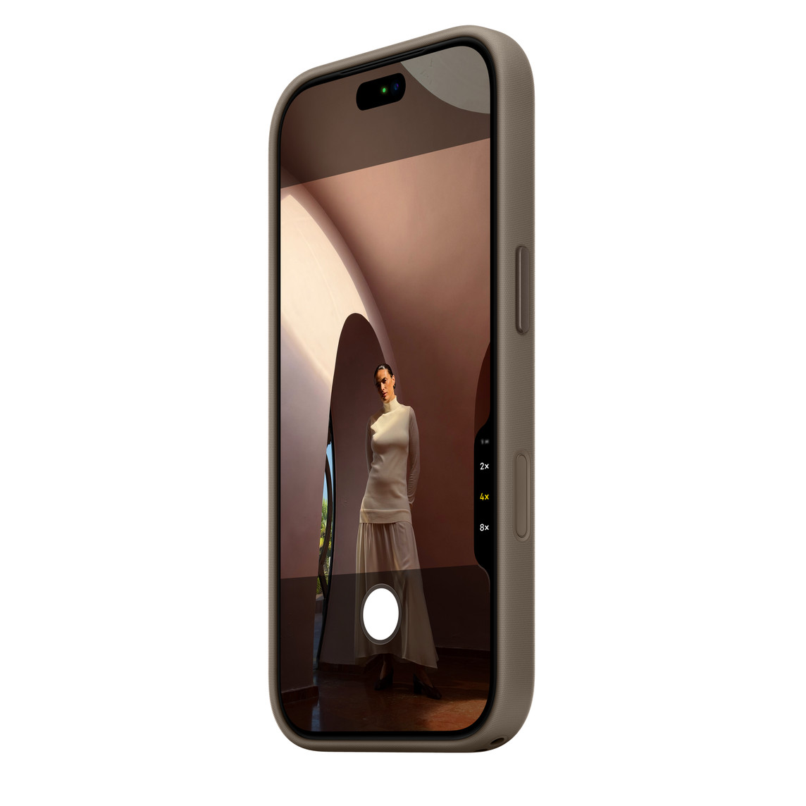 ốp techwoven nâu xám iPhone 18 Pro