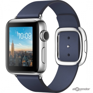  Apple Watch Series 2 Stainless Steel Case with Midnight Blue Modern Buckle 38mm