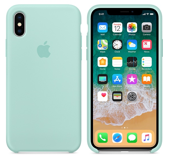 iPhone X Silicone Case Marine Green 