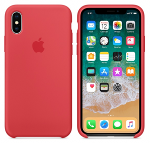 iPhone X Silicone Case Red Raspberry 
