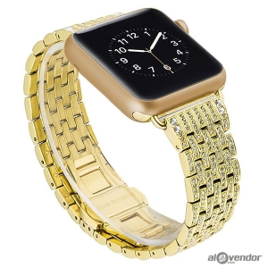 Dây Apple Watch Swarovski Gold