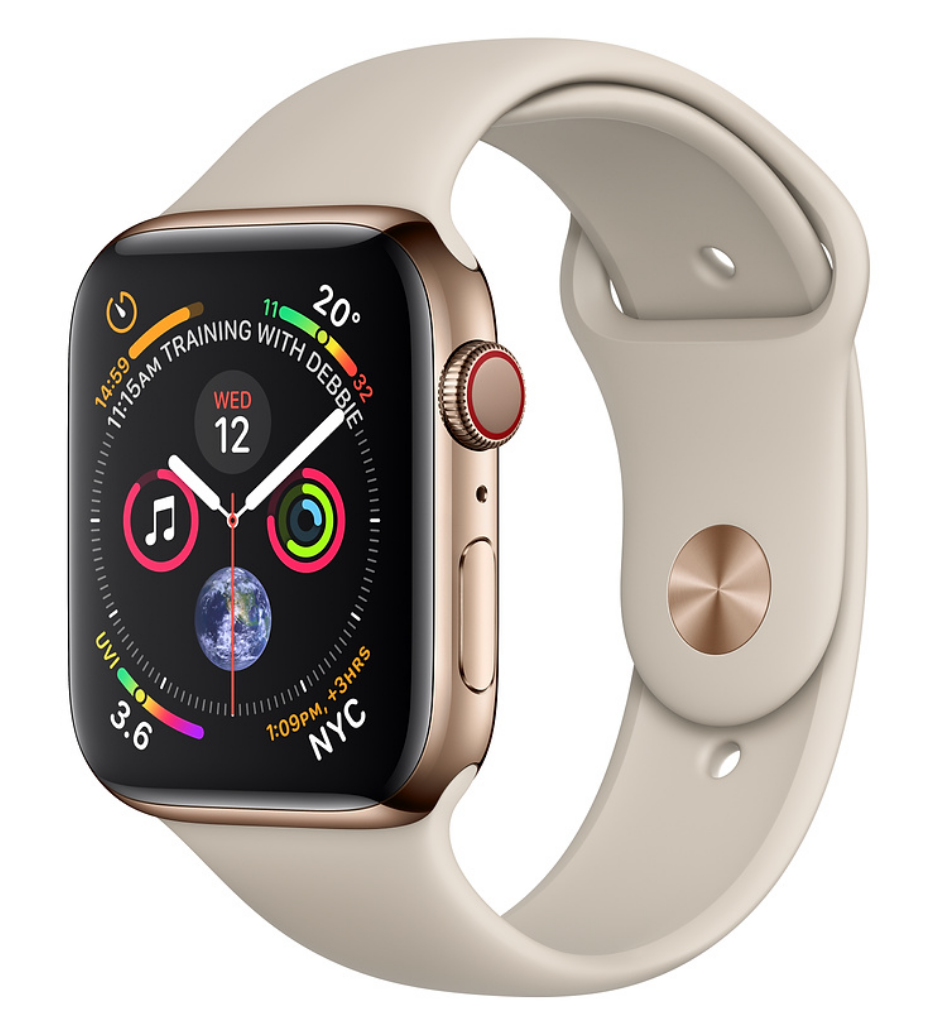  Apple Watch Gold Stainless Steel Case with Stone Sport Band 44mm