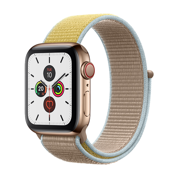 Apple Watch Series 5 Gold Stainless Steel Case with Sport Loop