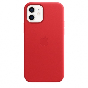 iPhone 12 | 12 Pro Leather Case (PRODUCT)RED with MagSafe Replica