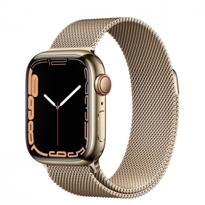 Apple Watch Series 7 41MM Gold Stainless Steel Milanese Loop