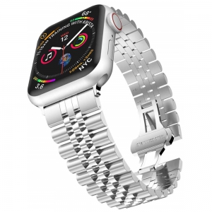 Dây Apple Watch Rolex Jubilee Silver