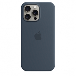 Ốp Apple Silicone iPhone 15 Pro Max Xanh Giông Tố MagSafe Replica