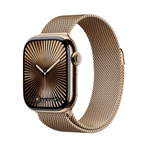 Apple Watch Series 10 Gold Titanium with Milanese Loop 42MM