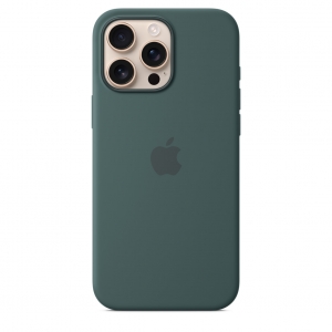 iPhone 16 Pro Max Silicone Case with MagSafe – Lake Green