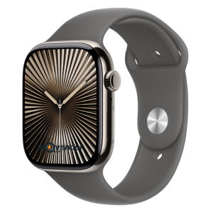 Apple Watch Series 10 Natural Titanium with Sport Stone Gray 46MM