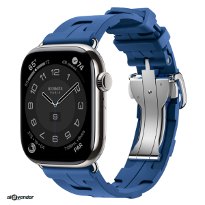 Apple Watch Hermes Series 10 46mm Bleu de France Kilim Single Tour