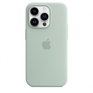 Ốp Silicon iPhone 14 Pro Xanh Mint MagSafe Replica