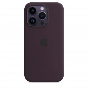 Ốp Silicon iPhone 14 Pro Tím đậm MagSafe Replica