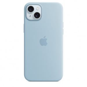 Ốp Silicon iPhone 15 Plus Xanh Dương Nhạt MagSafe Replica