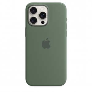 Ốp Silicon iPhone 15 Pro Max Xanh Bách Diệp MagSafe Replica