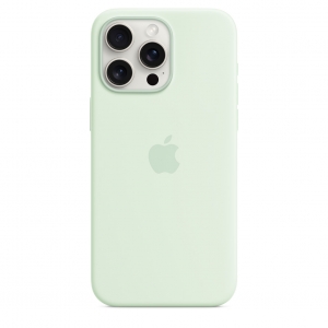 Ốp Silicon iPhone 15 Pro Xanh Bạc Hà MagSafe Replica