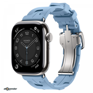 Dây Apple Watch Hermes Bleu Pastel Kilim Single Tour chính hãng