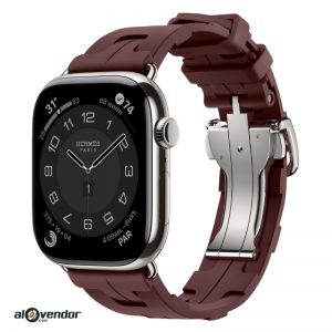 Apple Watch Hermès Series 11 46mm Bordeaux Kilim Single Tour