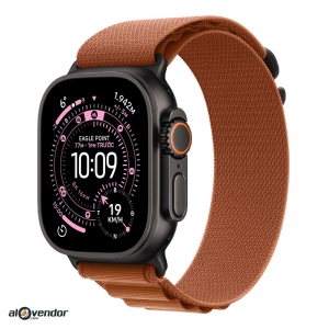 Apple Watch Ultra 3 Black Titanium Alpine Loop Nâu Gốm