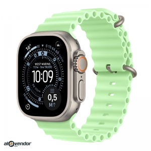 Apple Watch Ultra 3 Natural Titanium Ocean Band Xanh Dạ Quang