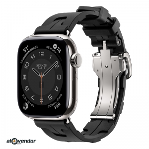 Apple Watch Hermès Series 11 42mm Noir Kilim Single Tour