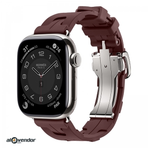 Apple Watch Hermès Series 11 42mm Bordeaux Kilim Single Tour