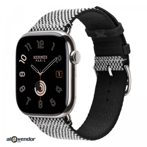 Apple Watch Hermès Series 11 46mm Noir Toile H Single Tour