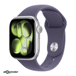 Apple Watch Series 11 42mm GPS Viền Silver Dây Cao Su Tím Khói