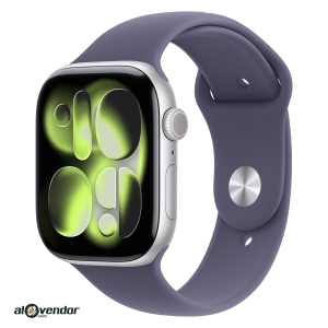 Apple Watch Series 11 46mm GPS Viền Silver Dây Cao Su Tím Khói