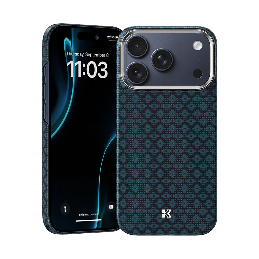 Ốp Lưng iPhone 17 Pro Max Sợi Kevlar MagSafe ArmorGrid ArmorAir Blue