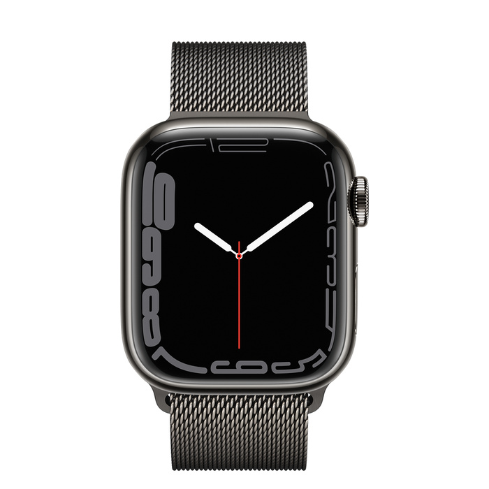 Apple Watch Series 7 41MM Graphite Stainless Steel Milanese Loop