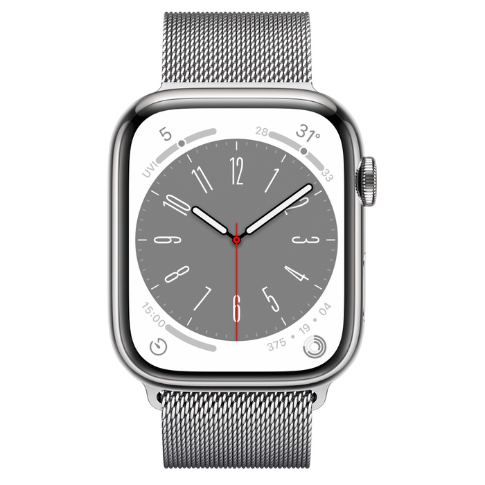 Apple Watch Series 8 45MM Stainless Steel Milanese Loop