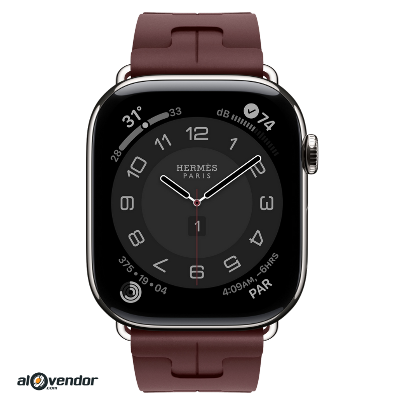 Apple Watch Hermès Series 11 46mm Bordeaux Kilim Single Tour